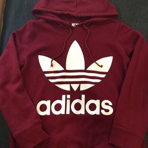 Adidas Trefoil Maroon Hoodie